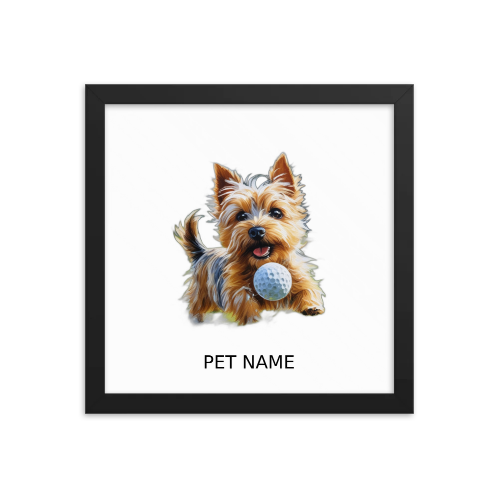 PugMug Custom Cairn Terrier Framed Print with Your Pet’s Name
