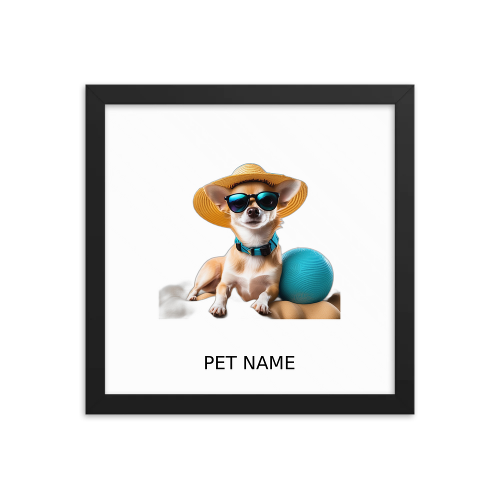 PugMug Custom Chihuahua Framed Print with Your Pet’s Name