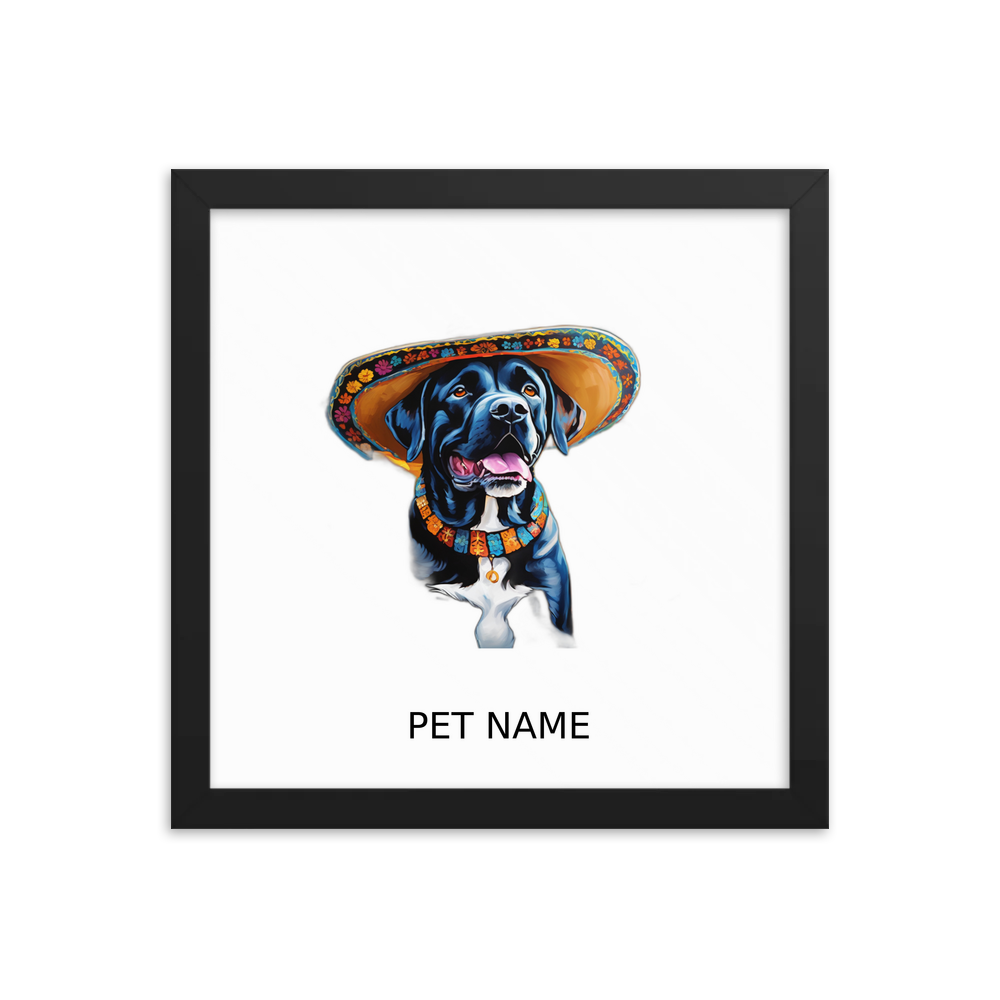 PugMug Custom Mastiff Framed Print with Your Pet’s Name