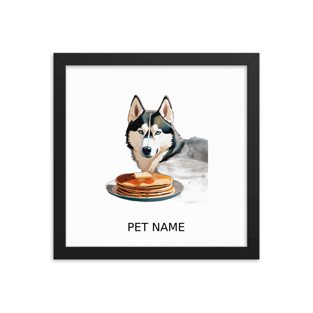 PugMug Custom Siberian Husky Framed Print with Your Pet’s Name