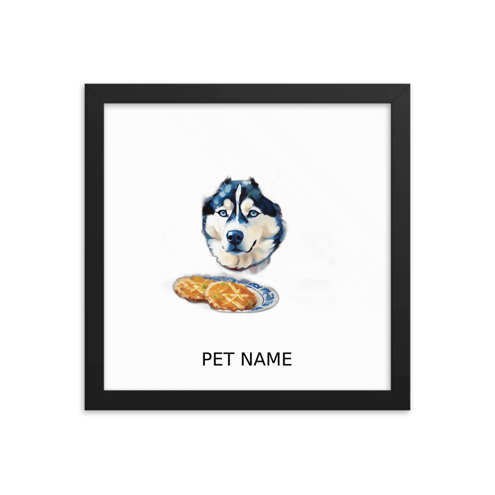 PugMug Custom Siberian Husky Framed Print with Your Pet’s Name
