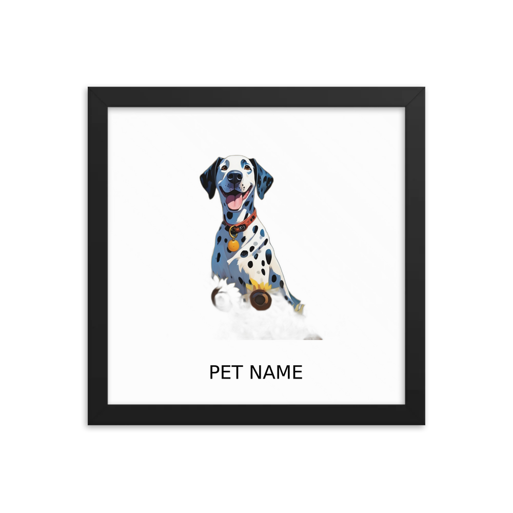 PugMug Custom Dalmatian Framed Print with Your Pet’s Name