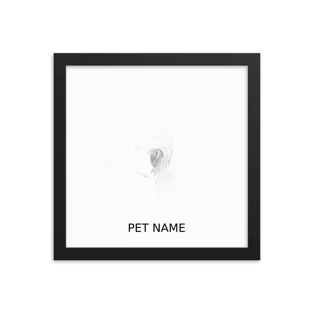 PugMug Custom Border Collie Framed Print with Your Pet’s Name