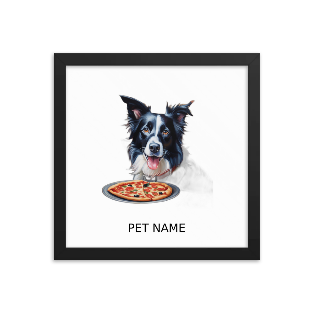 PugMug Custom Border Collie Framed Print with Your Pet’s Name