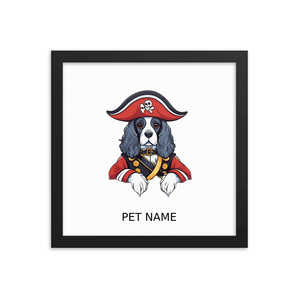 PugMug Custom Cocker Spaniel Framed Print with Your Pet’s Name