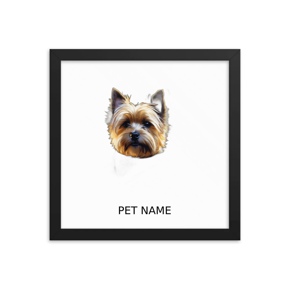PugMug Custom Cairn Terrier Framed Print with Your Pet’s Name