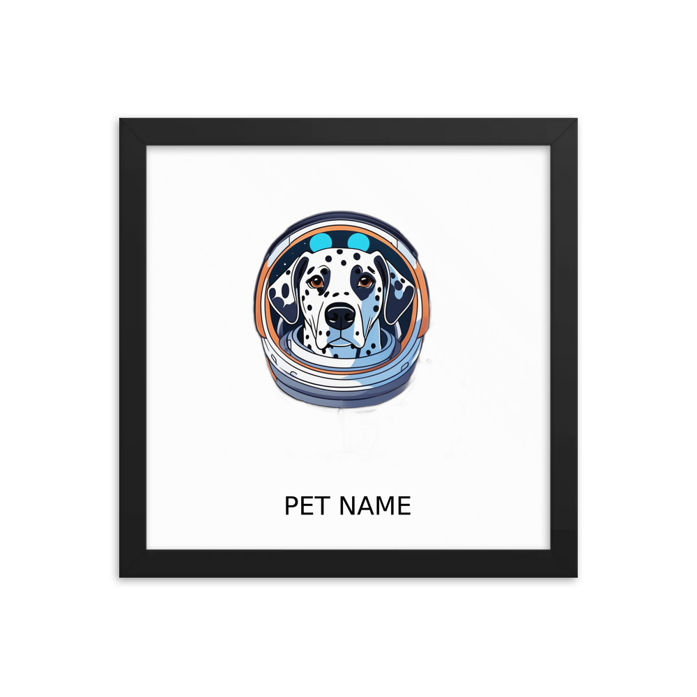 PugMug Custom Dalmatian Framed Print with Your Pet’s Name