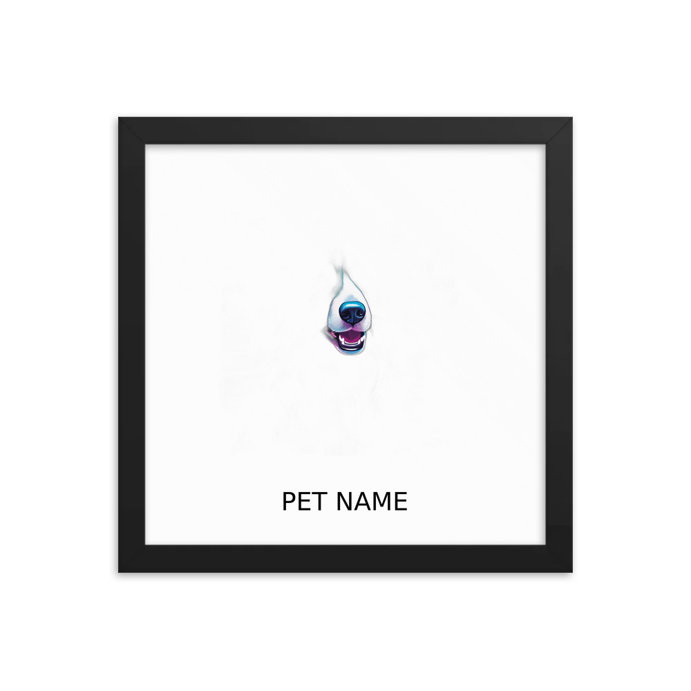 PugMug Custom Border Collie Framed Print with Your Pet’s Name