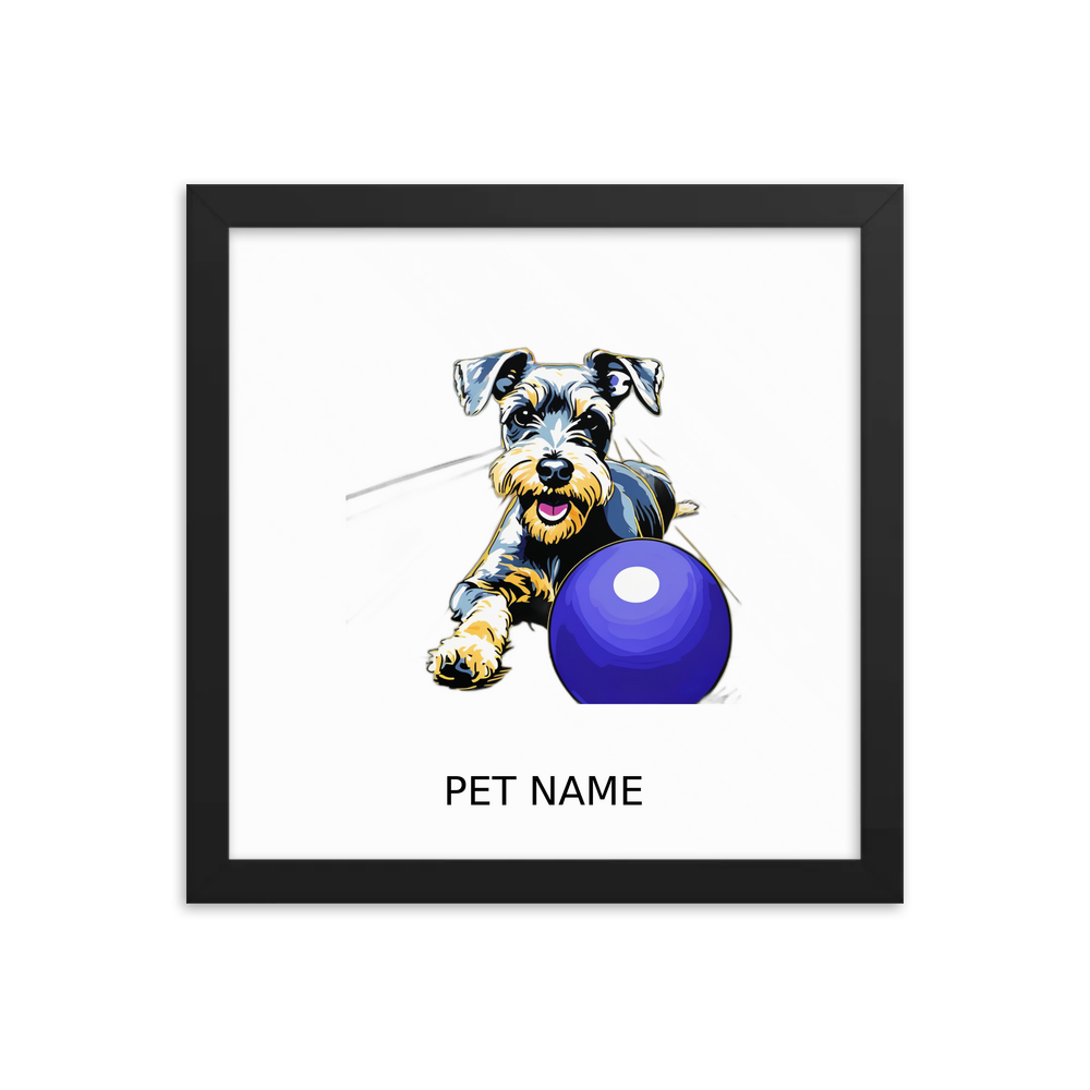 PugMug Custom Miniature Schnauzer Framed Print with Your Pet’s Name