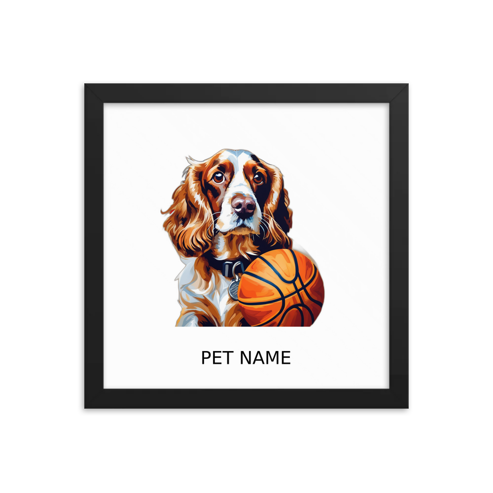 PugMug Custom English Cocker Spaniel Framed Print with Your Pet’s Name