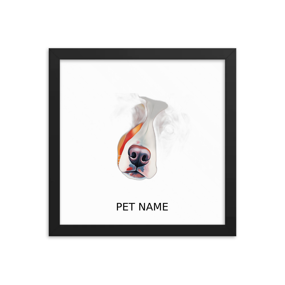 PugMug Custom Brittany Dog Framed Print with Your Pet’s Name