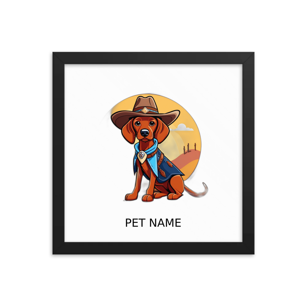 PugMug Custom Vizsla Framed Print with Your Pet’s Name