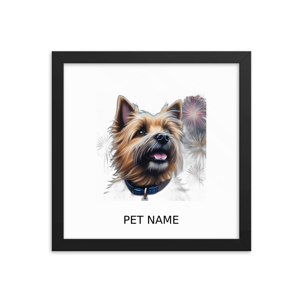 PugMug Custom Cairn Terrier Framed Print with Your Pet’s Name