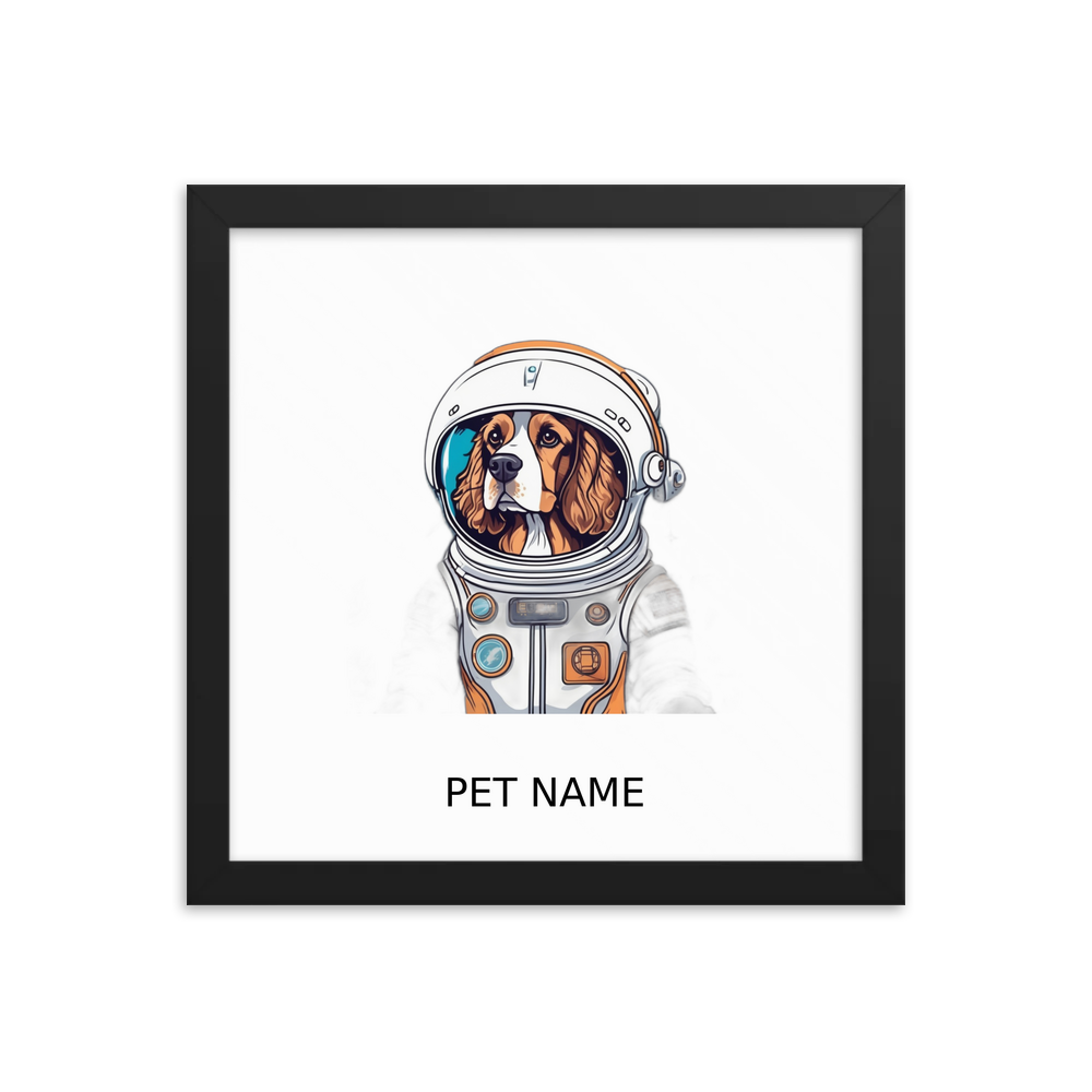 PugMug Custom Cocker Spaniel Framed Print with Your Pet’s Name
