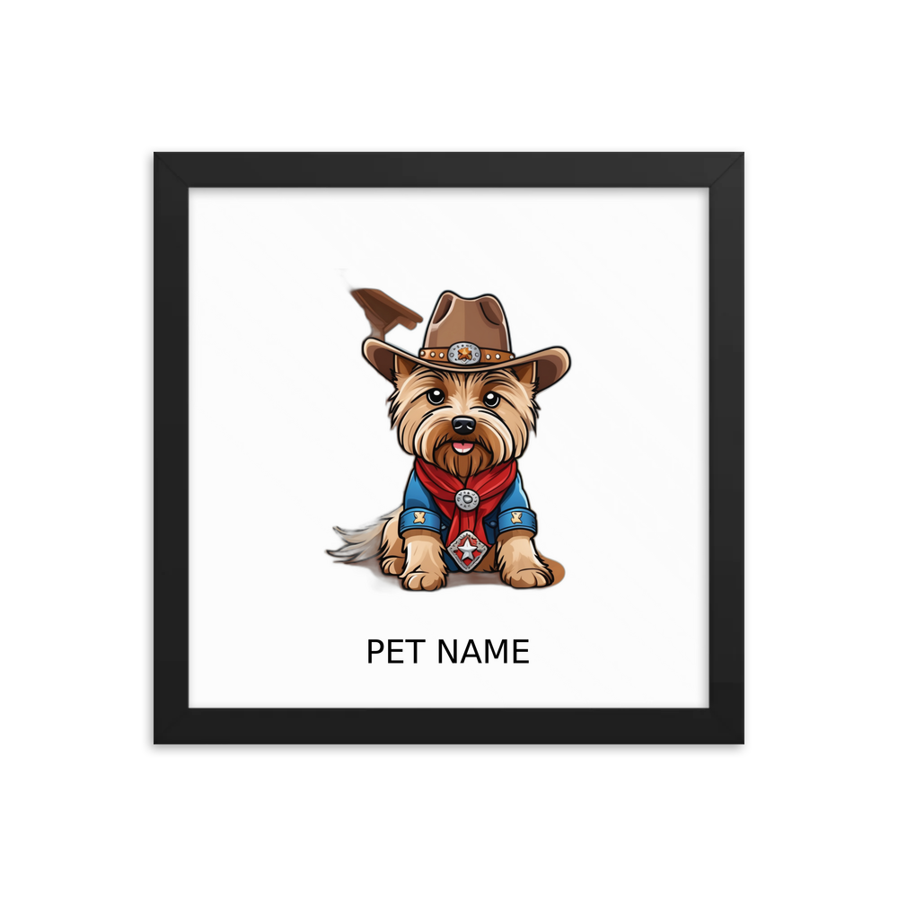 PugMug Custom Cairn Terrier Framed Print with Your Pet’s Name