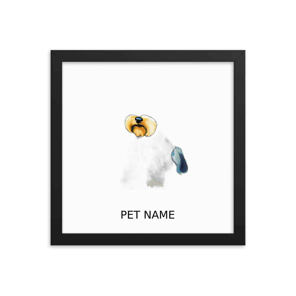 PugMug Custom Miniature Schnauzer Framed Print with Your Pet’s Name