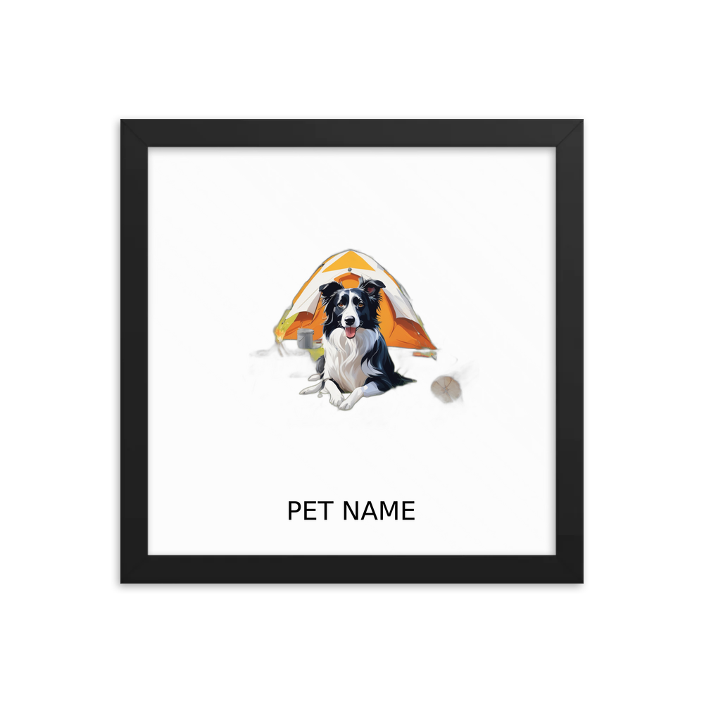 PugMug Custom Border Collie Framed Print with Your Pet’s Name