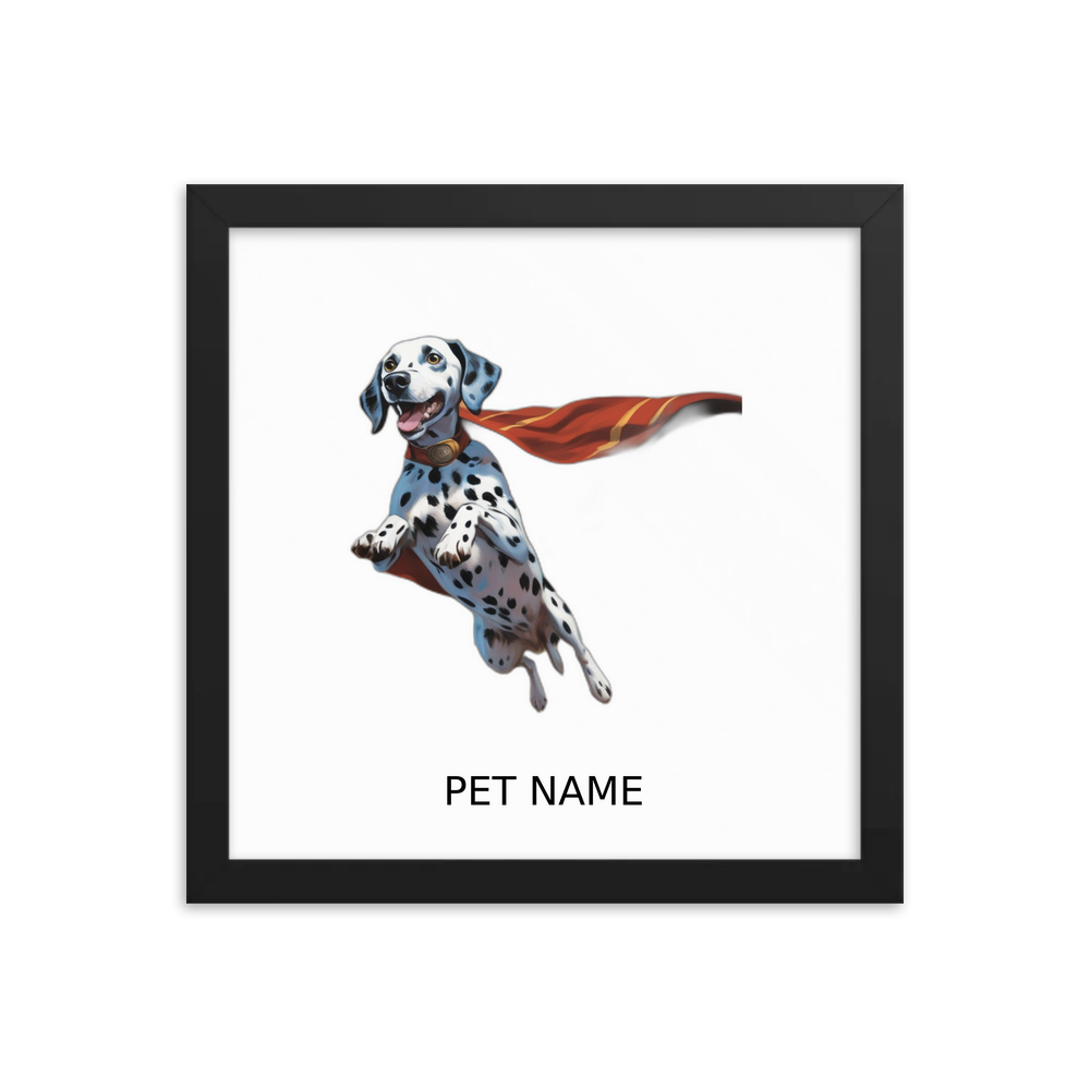 PugMug Custom Dalmatian Framed Print with Your Pet’s Name
