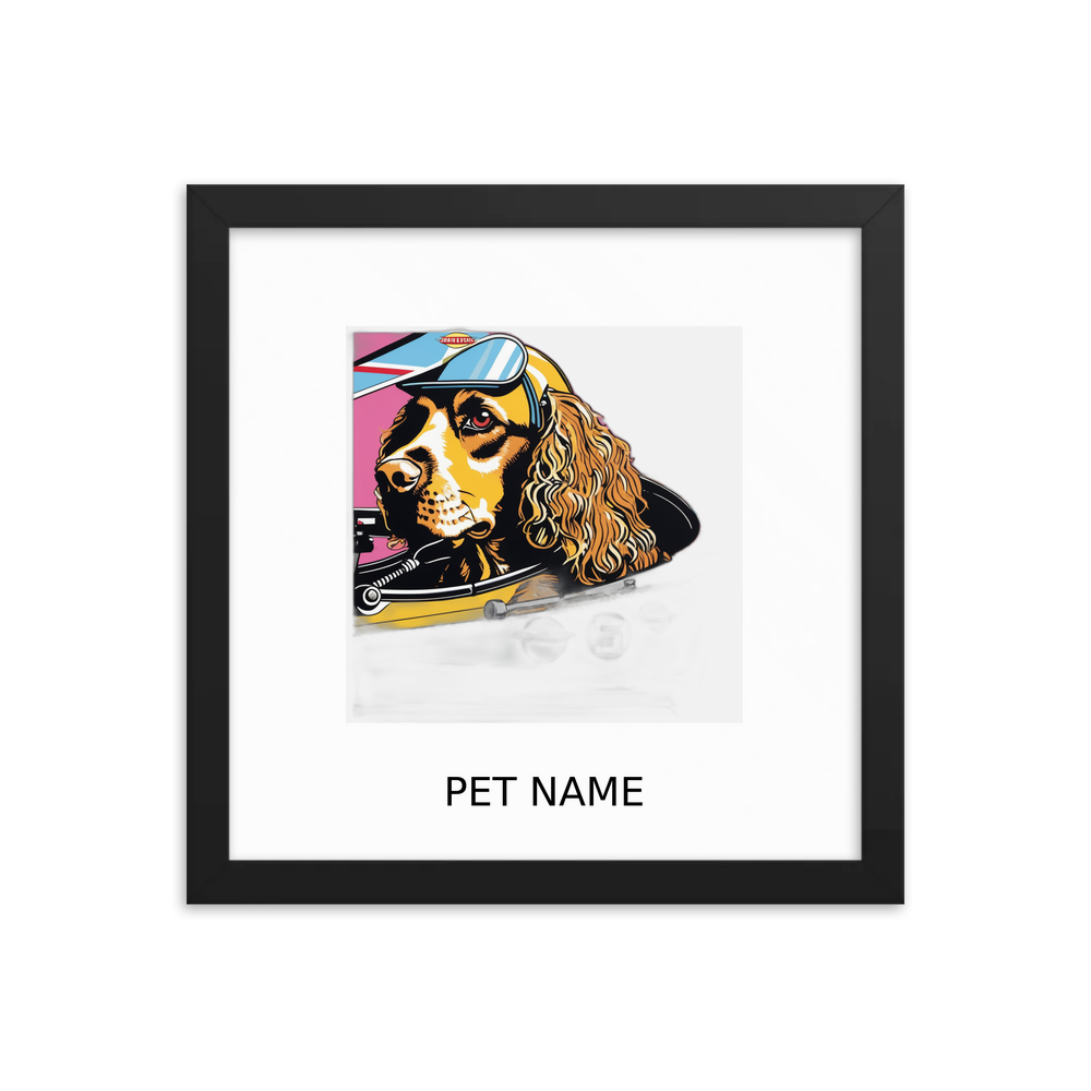 PugMug Custom Cocker Spaniel Framed Print with Your Pet’s Name