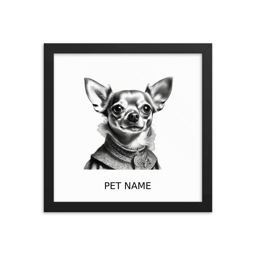 PugMug Custom Chihuahua Framed Print with Your Pet’s Name