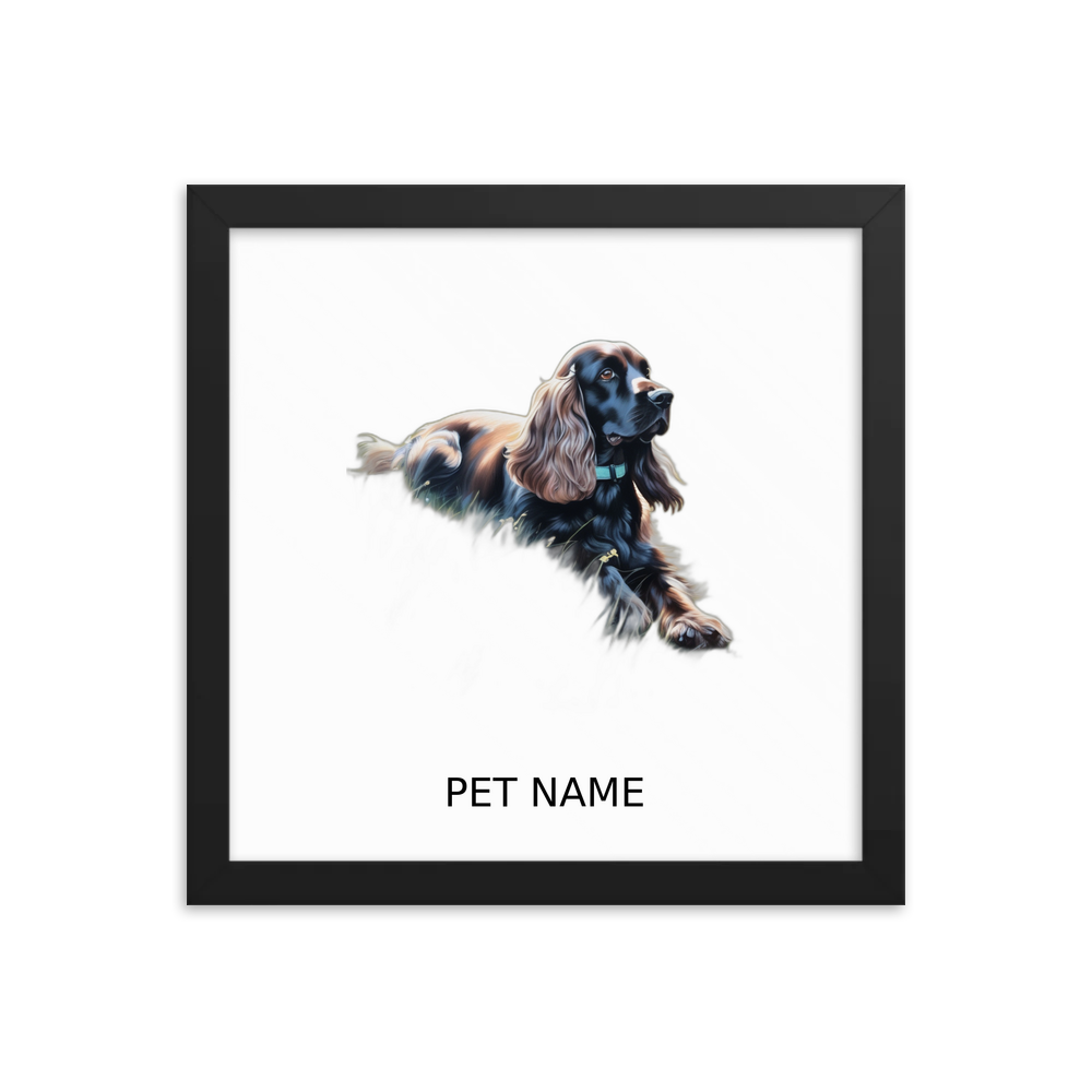 PugMug Custom Cocker Spaniel Framed Print with Your Pet’s Name