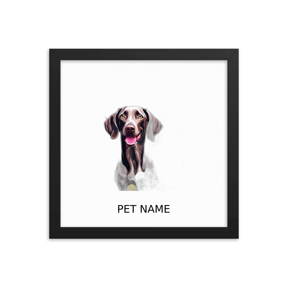 PugMug Custom Weimaraner Framed Print with Your Pet’s Name