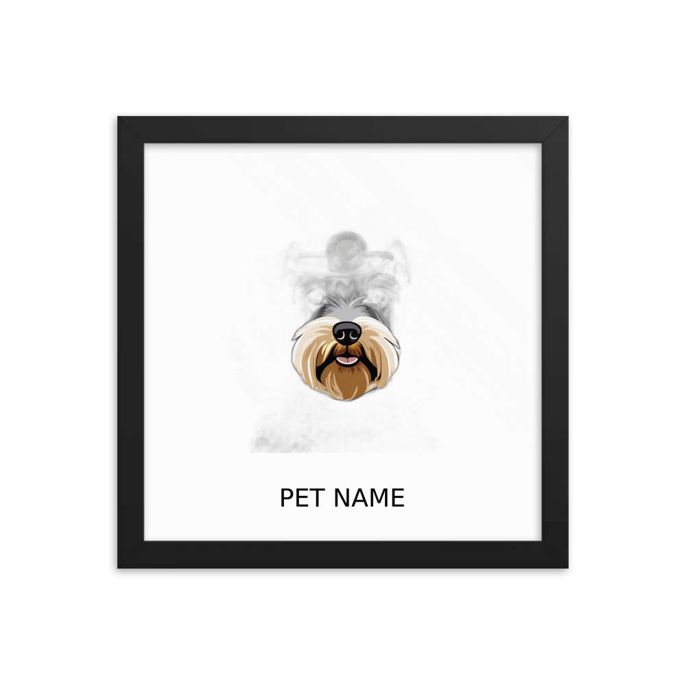 PugMug Custom Miniature Schnauzer Framed Print with Your Pet’s Name