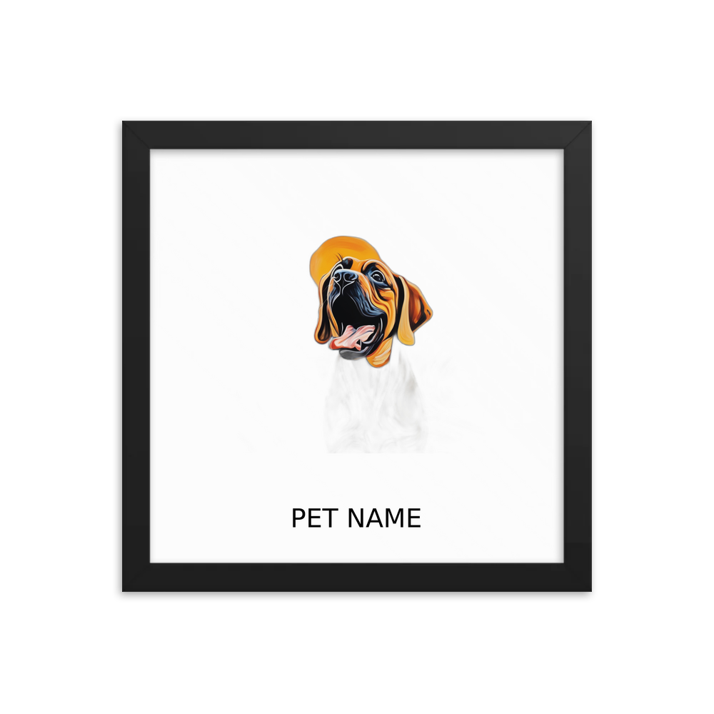 PugMug Custom Mastiff Framed Print with Your Pet’s Name