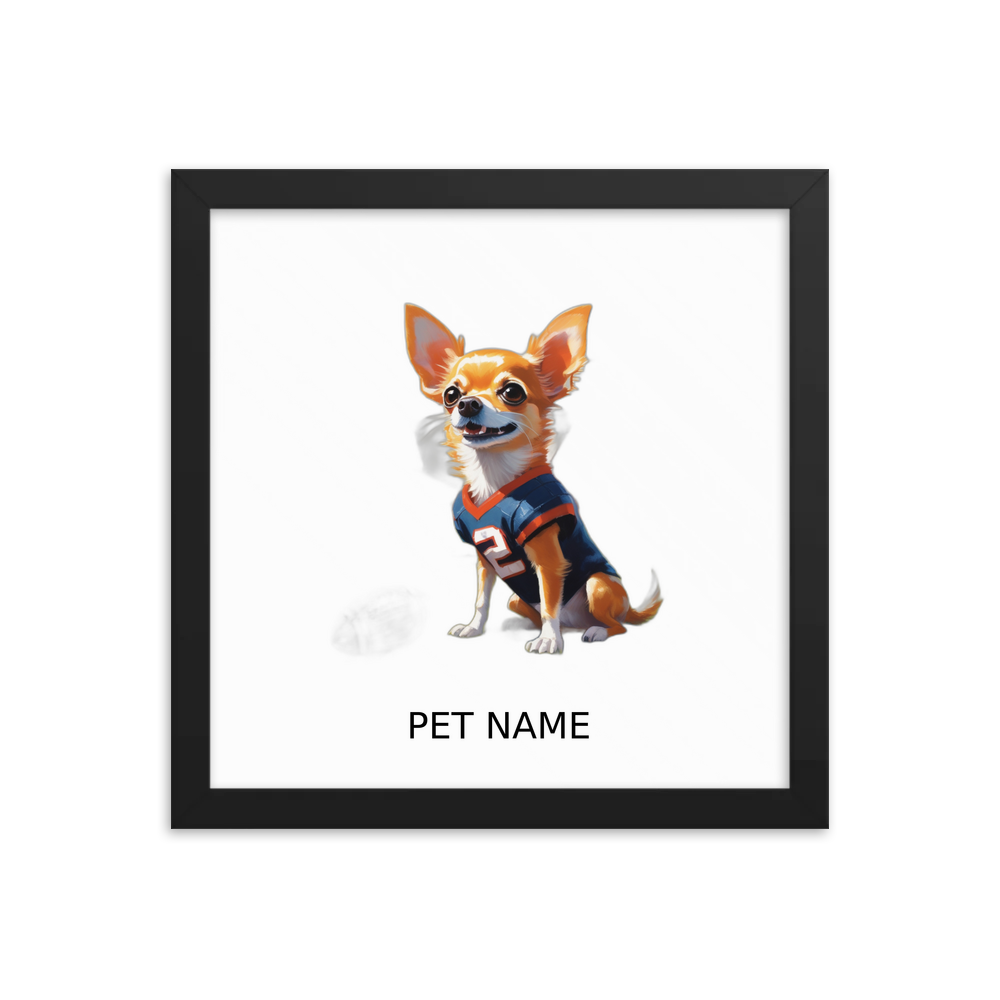 PugMug Custom Chihuahua Framed Print with Your Pet’s Name