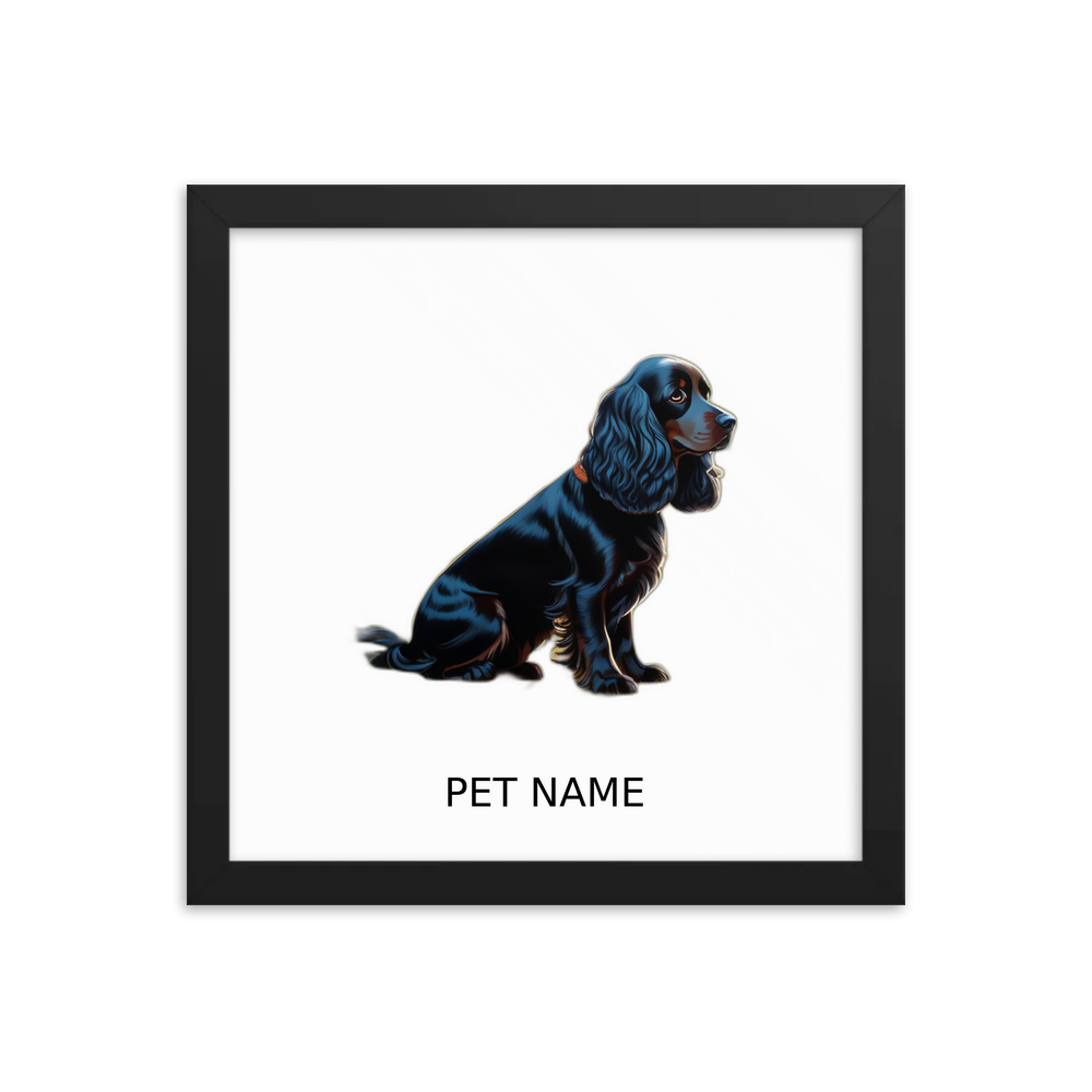 PugMug Custom Cocker Spaniel Framed Print with Your Pet’s Name