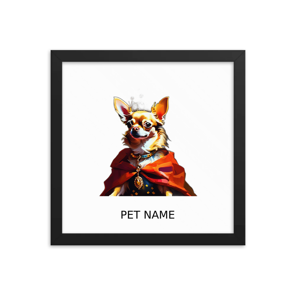 PugMug Custom Chihuahua Framed Print with Your Pet’s Name