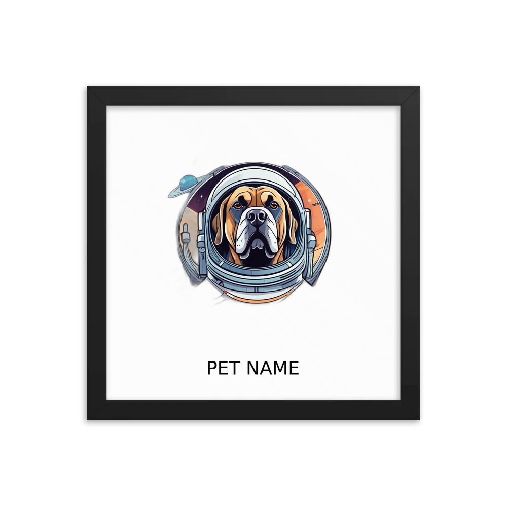 PugMug Custom Mastiff Framed Print with Your Pet’s Name