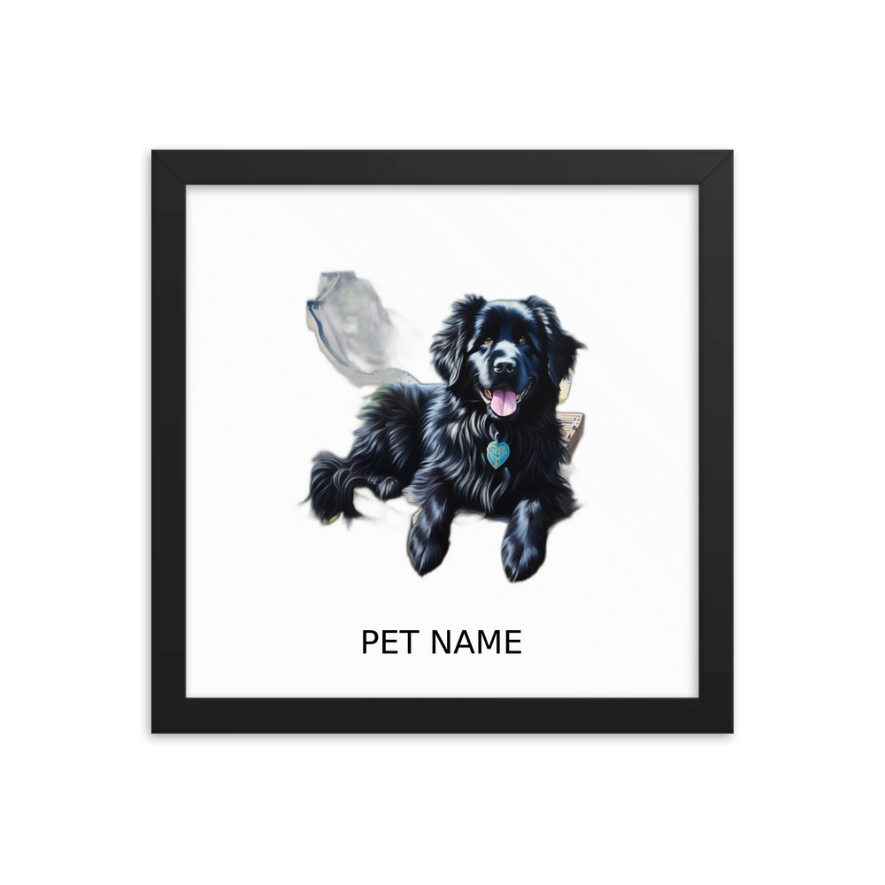 PugMug Custom Newfoundland Framed Print with Your Pet’s Name