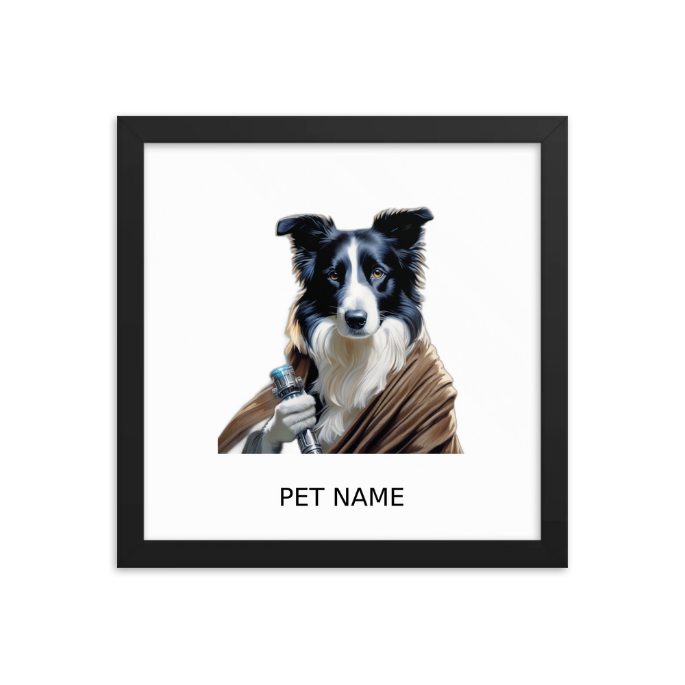 PugMug Custom Border Collie Framed Print with Your Pet’s Name