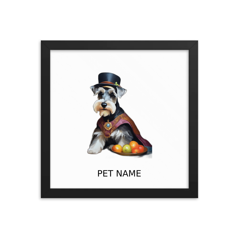 PugMug Custom Miniature Schnauzer Framed Print with Your Pet’s Name