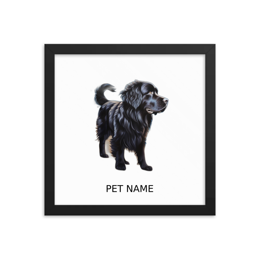 PugMug Custom Newfoundland Framed Print with Your Pet’s Name