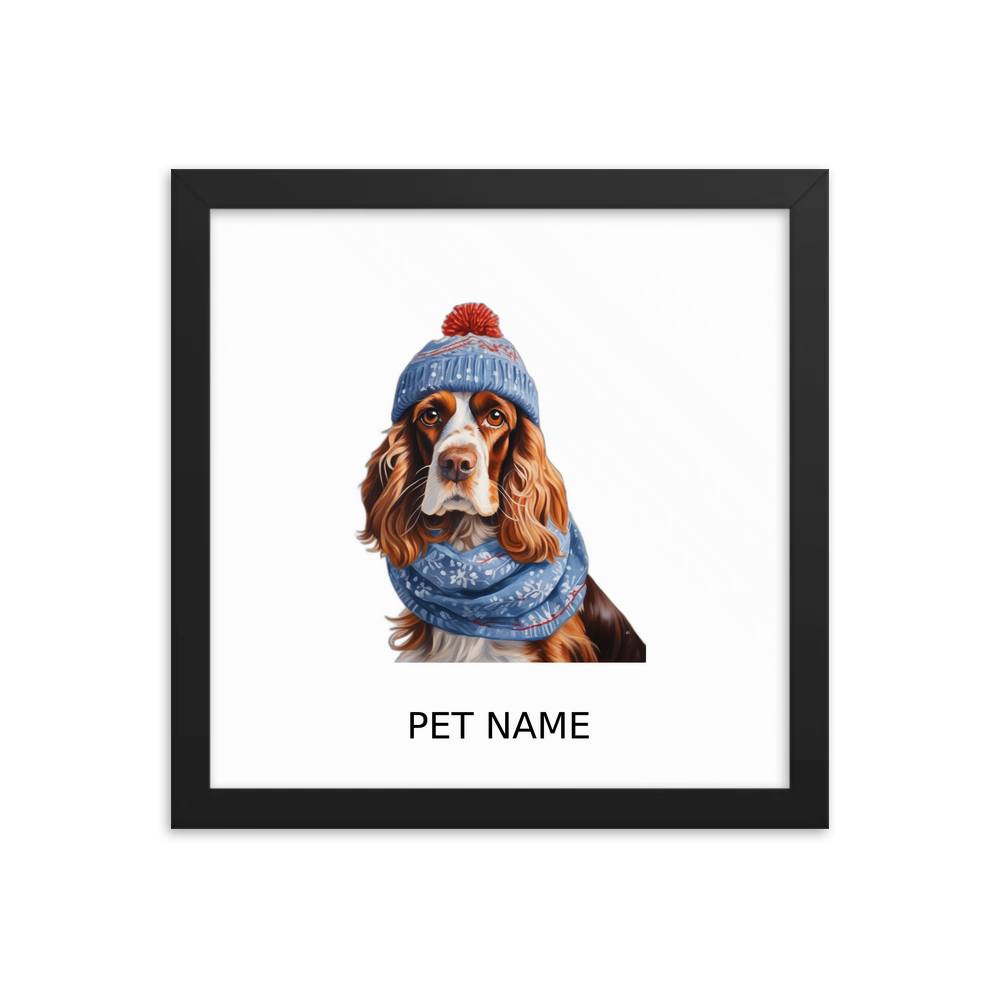 PugMug Custom English Cocker Spaniel Framed Print with Your Pet’s Name