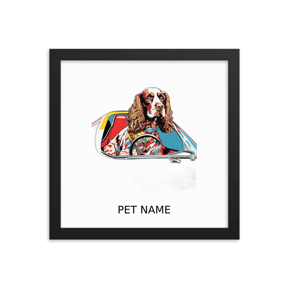 PugMug Custom English Cocker Spaniel Framed Print with Your Pet’s Name