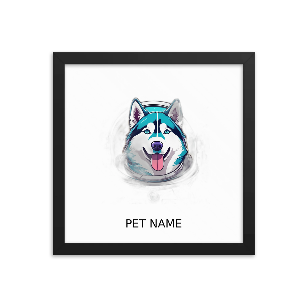 PugMug Custom Siberian Husky Framed Print with Your Pet’s Name