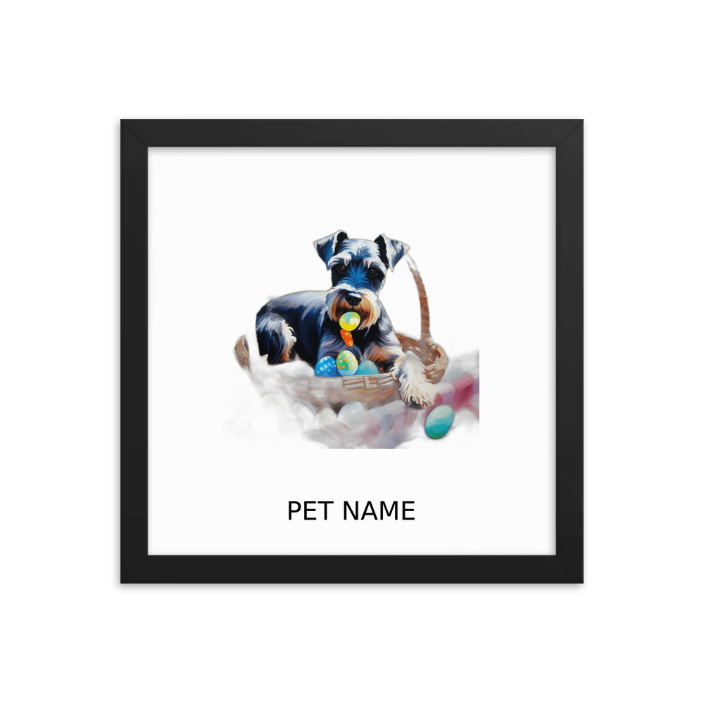 PugMug Custom Miniature Schnauzer Framed Print with Your Pet’s Name