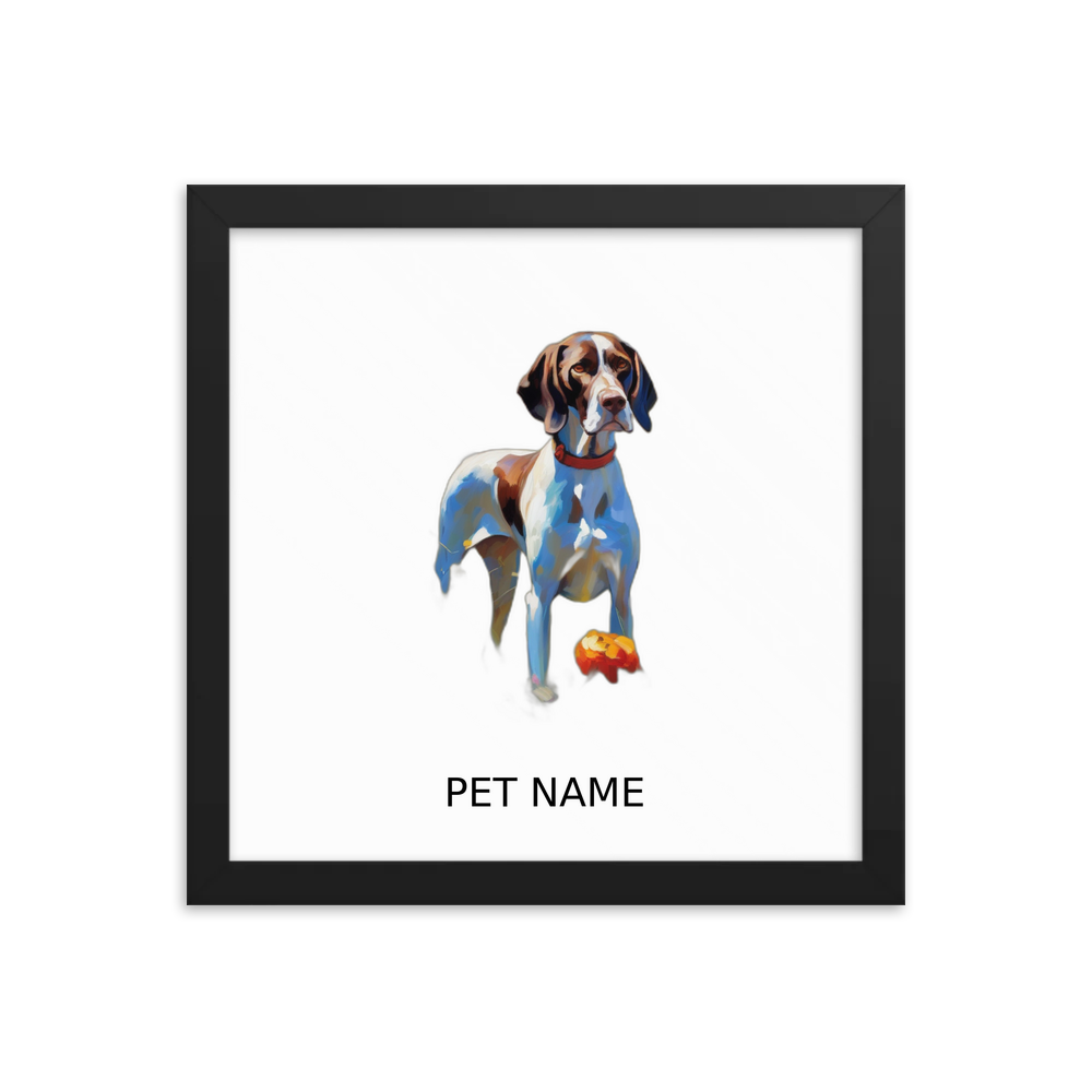 PugMug Custom Pointer Dog Framed Print with Your Pet’s Name