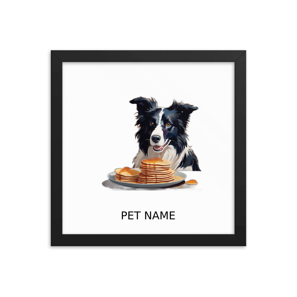 PugMug Custom Border Collie Framed Print with Your Pet’s Name
