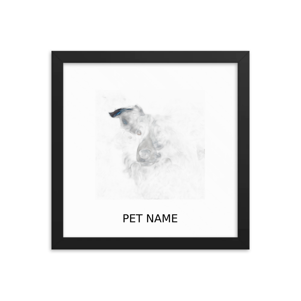 PugMug Custom Border Collie Framed Print with Your Pet’s Name