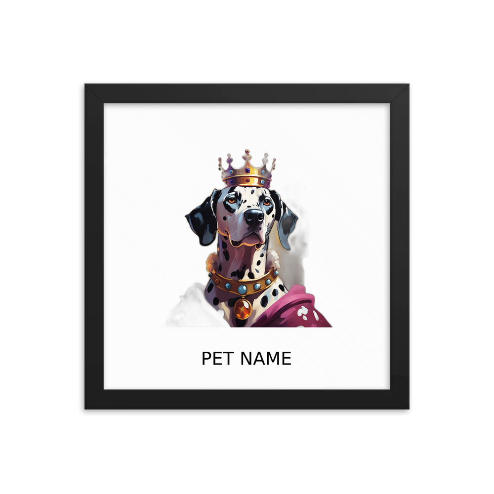 PugMug Custom Dalmatian Framed Print with Your Pet’s Name