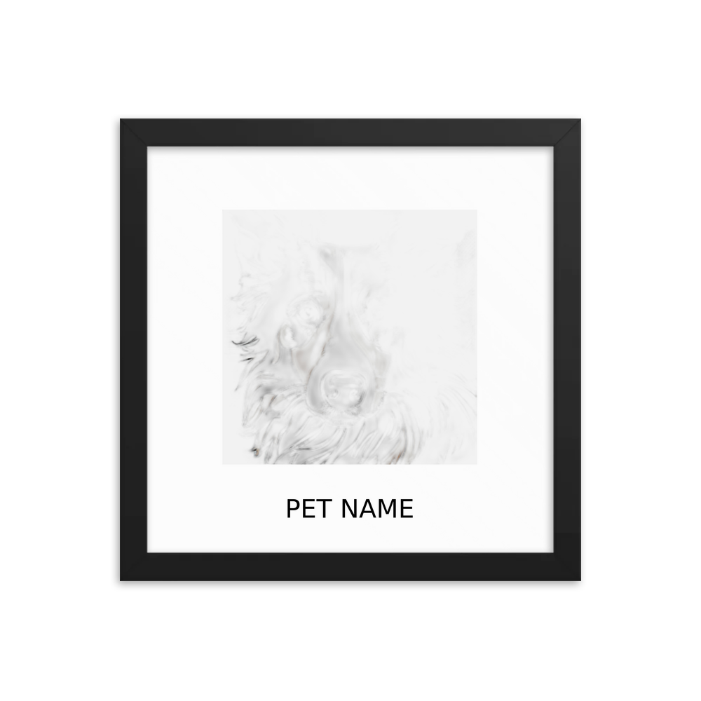 PugMug Custom Border Collie Framed Print with Your Pet’s Name