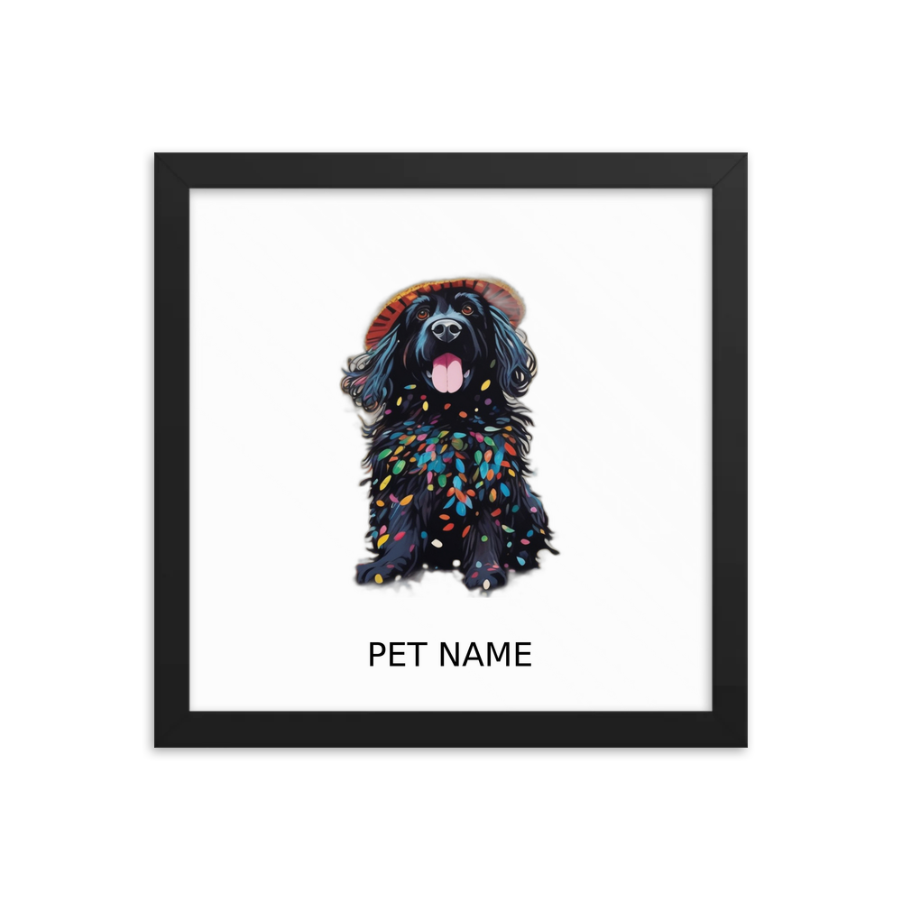 PugMug Custom Newfoundland Framed Print with Your Pet’s Name