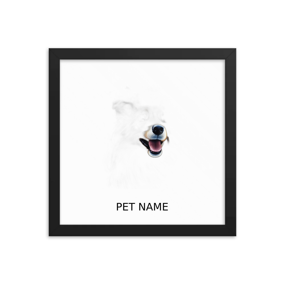PugMug Custom Shetland Sheepdog Framed Print with Your Pet’s Name