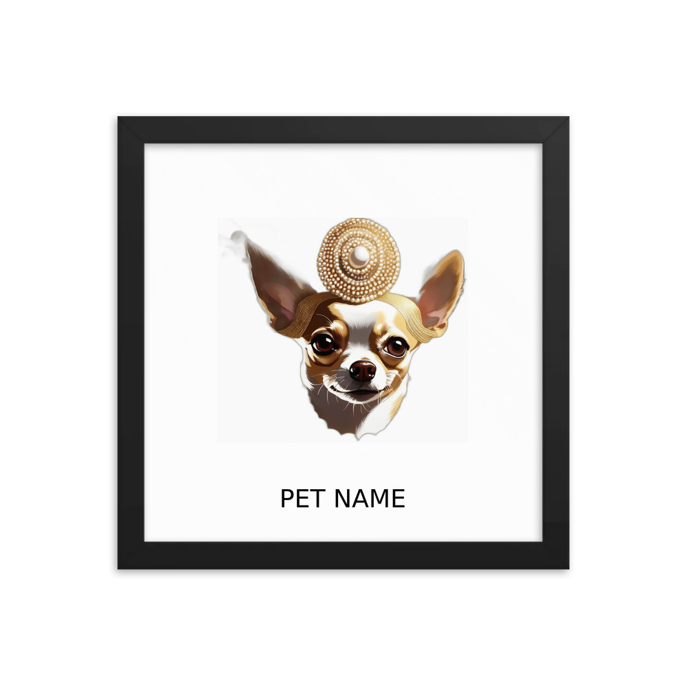 PugMug Custom Chihuahua Framed Print with Your Pet’s Name