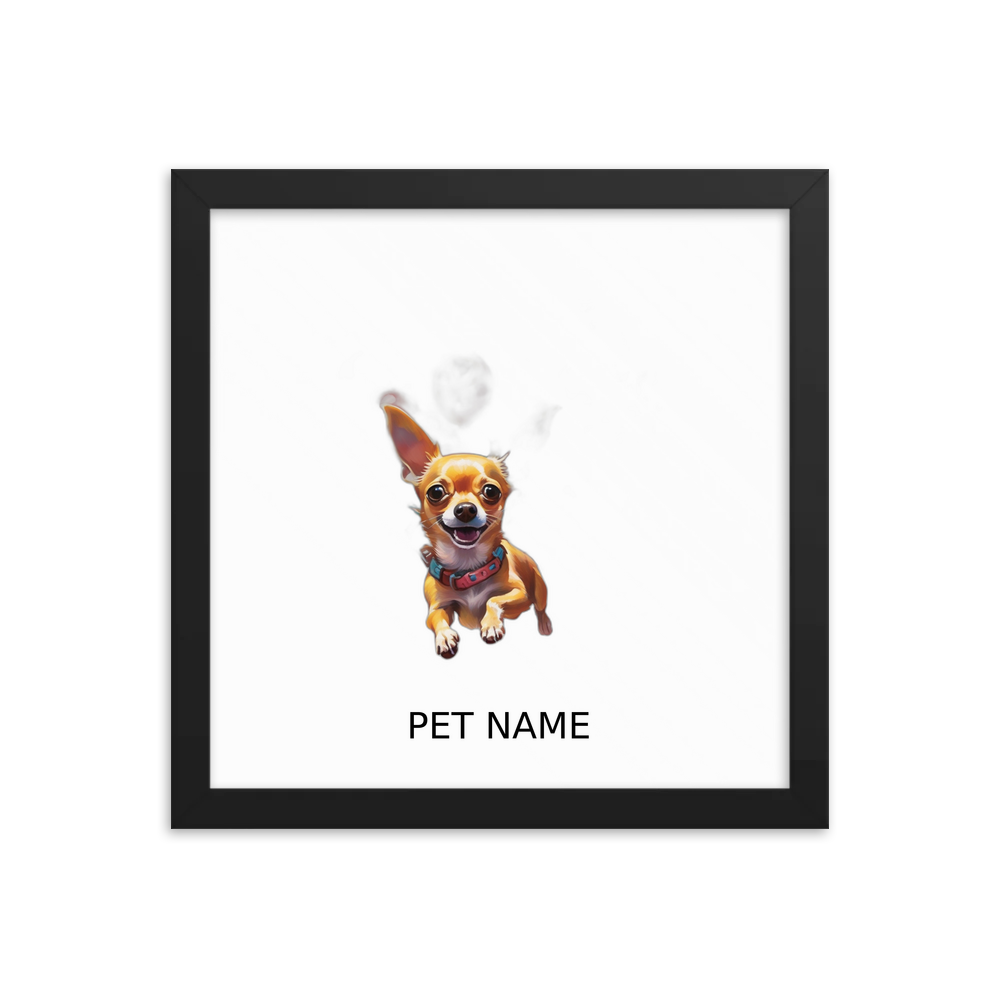PugMug Custom Chihuahua Framed Print with Your Pet’s Name