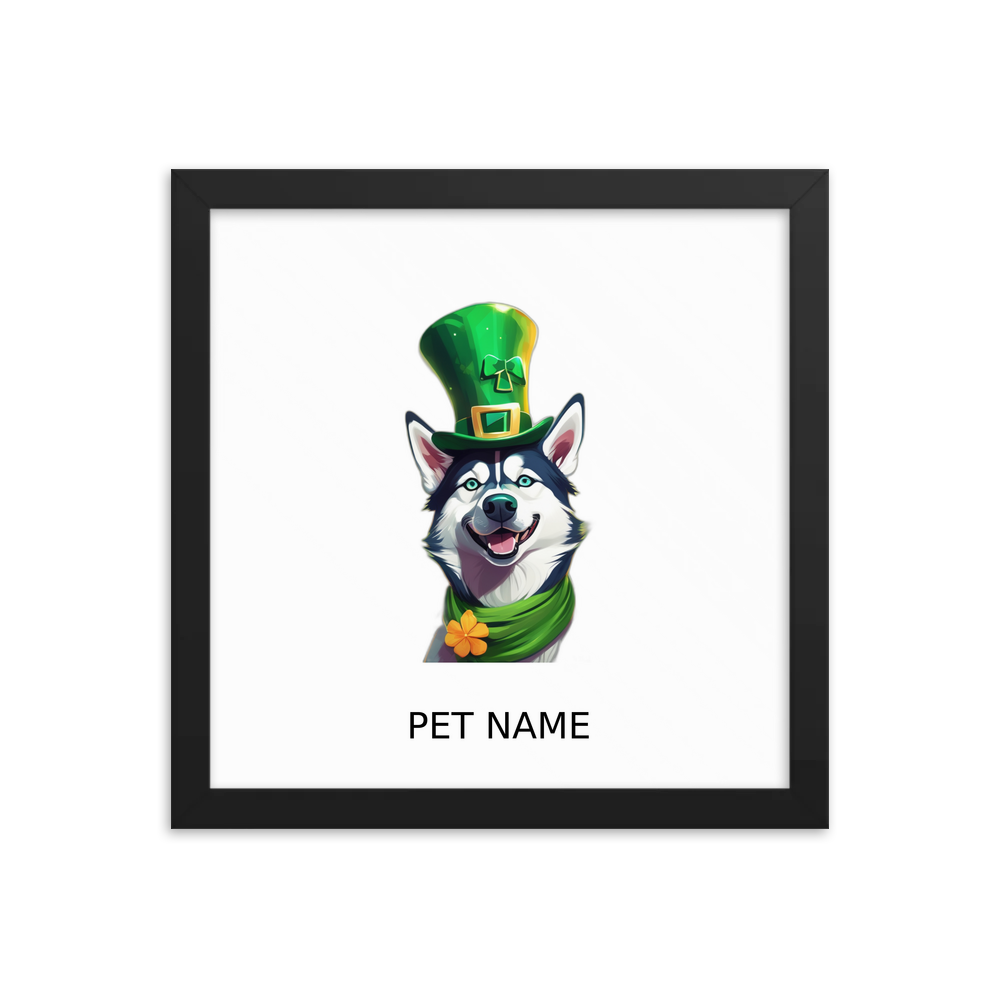 PugMug Custom Siberian Husky Framed Print with Your Pet’s Name